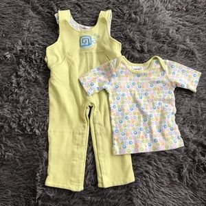 2/$15 SAFETY 1ST 2 piece set -overalls and shirt
